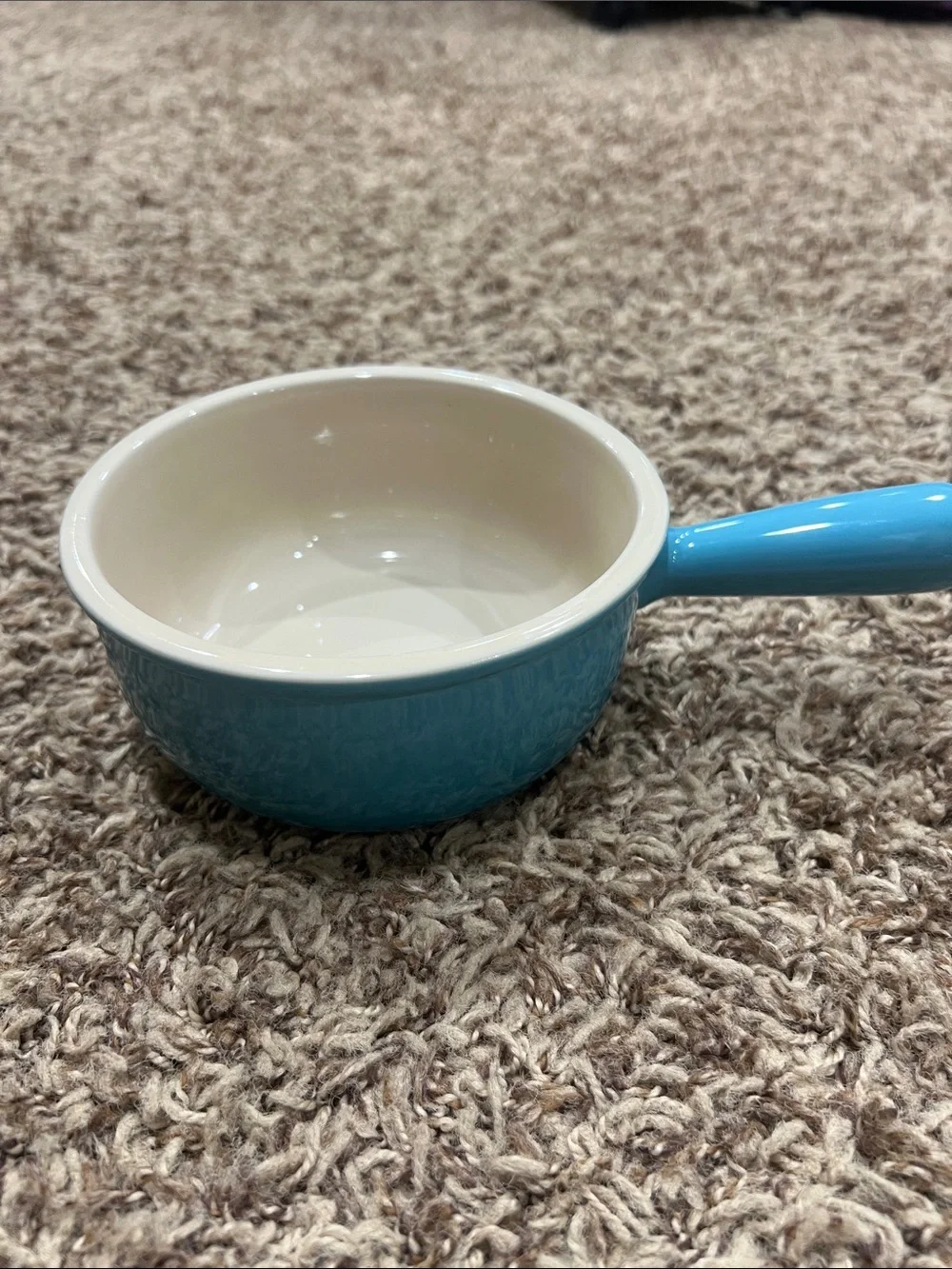 Le Creuset French Onion Soup Bowl in Caribbean turquoise